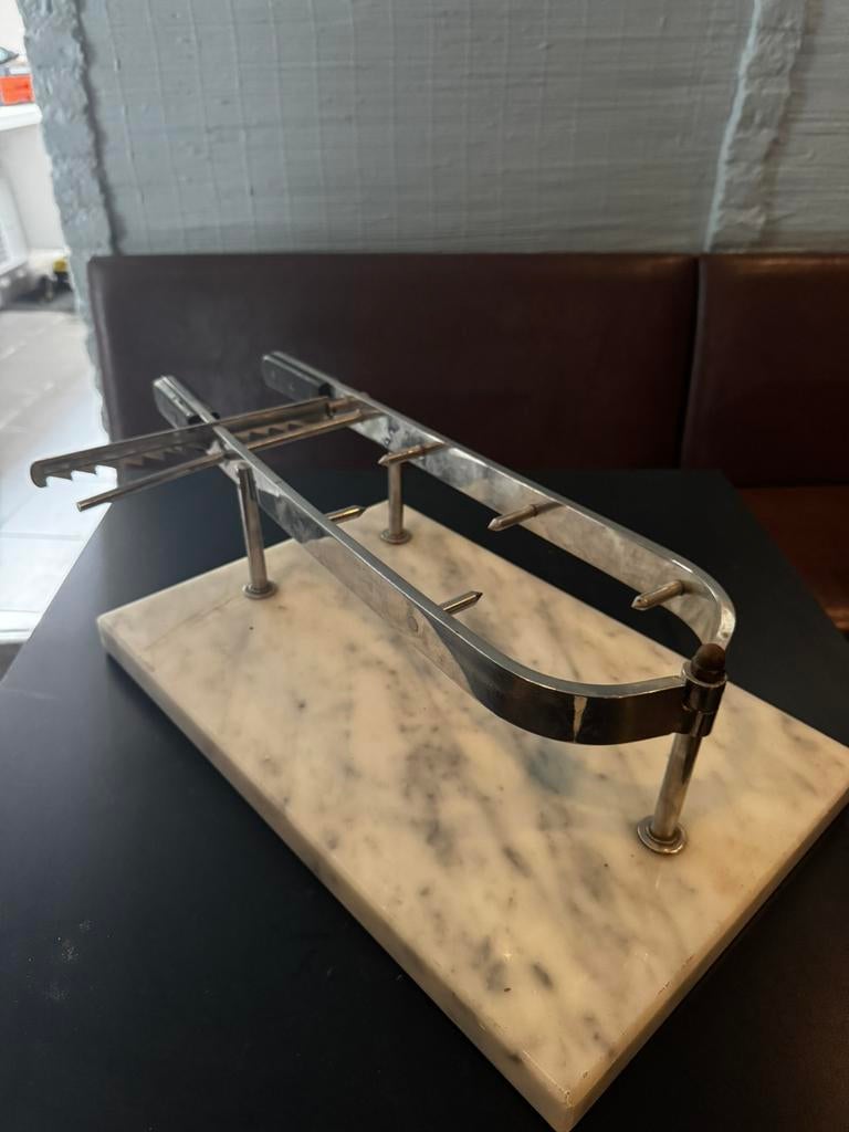 Marmeren hamhouder-prosciutto standaard-inox, Huis en Inrichting, Keuken | Keukenbenodigdheden, Gebruikt, Ophalen