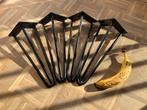 Set van vier zwarte hairpin tafelpoten, Tafelpoot, Minder dan 50 cm, Gebruikt, Mid century