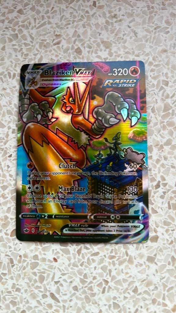 Blaziken VMAX Alt Art 201/198 Chilling Reign Mint Conditie, Ophalen, Zo goed als nieuw, Booster