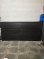 2 commodes brun noir style IKEA MALM – très bon état, Maison & Meubles, Enlèvement