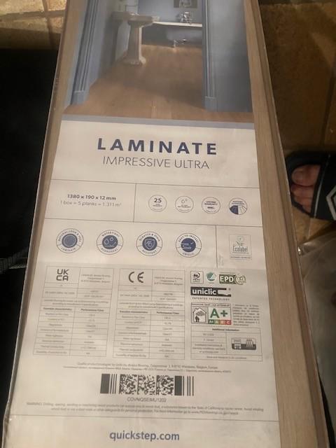 laminaat quickstep, Bricolage & Construction, Planches & Dalles, Neuf, Aggloméré, Enlèvement