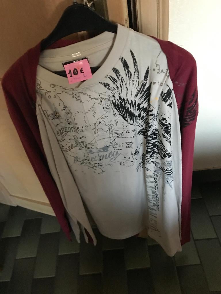 2 HEREN THIRTS BEIGE EN BORDEAU, Vêtements | Hommes, T-shirts, Enlèvement, Neuf, Taille 52/54 (L), Beige