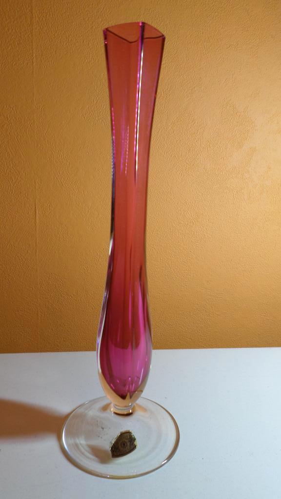 Vintage soliflora-vaas in kristal van Val Saint Lambert, Ophalen of Verzenden