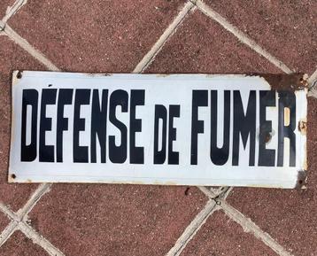 Emaille bord « Défense de fumer » beschikbaar voor biedingen