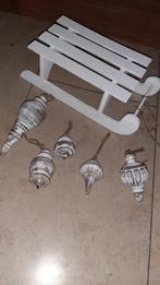 kleine deco slee+ornamenten, Ophalen of Verzenden, Zo goed als nieuw, Hout