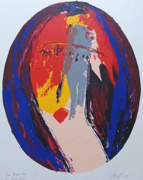 SERGE VANDERCAM / MISS BELGA / KLEURZEEFDRUK / 65x50cm / SIG, Antiek en Kunst, Kunst | Litho's en Zeefdrukken, Ophalen of Verzenden