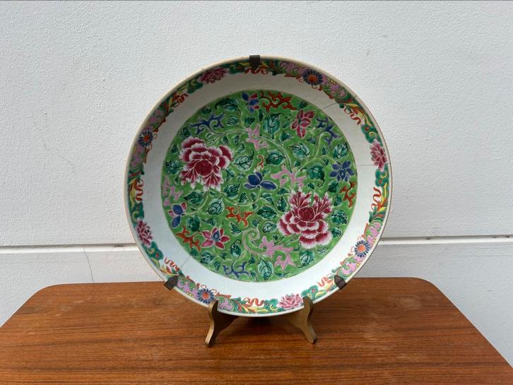 MGrote Antieke Japanse Schotel | Wandbord, Antiek en Kunst, Antiek | Porselein, Ophalen of Verzenden