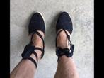 Zwarte espadrilles met blokhak maat 38, Espadrilles, Zwart, Ophalen of Verzenden, Zo goed als nieuw