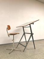 Vintage design Friso Kramer/Wim Rietveld tekentafel+stoel, Doe-het-zelf en Bouw, Tekentafels, Ophalen, Gebruikt, Minder dan 130 cm