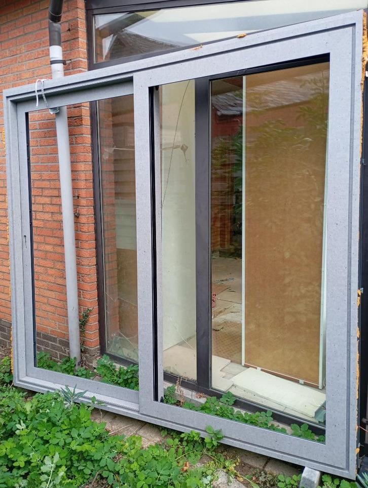 Alu hefschuifraam Visoglide 500, Doe-het-zelf en Bouw, Raamkozijnen en Schuifdeuren, Zo goed als nieuw, Schuifpui, Aluminium, 150 tot 225 cm