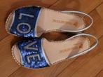 Damesschoenen - LOVE met glitters - maat 35, Espadrilles, Enlèvement ou Envoi, Bleu, Neuf