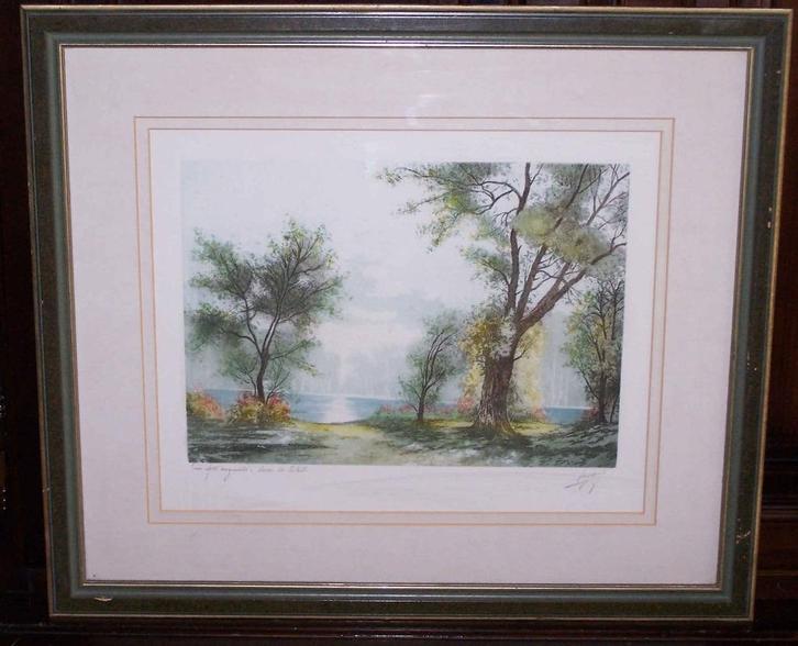 Litho ”lever de soleil”, Antiek en Kunst, Kunst | Litho's en Zeefdrukken, Ophalen