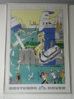 Affiche -  Oostende - Dover Jetfoil 1981-1991 by Evermeulen, Verzamelen, Posters, Rechthoekig Staand, Ophalen of Verzenden, Zo goed als nieuw