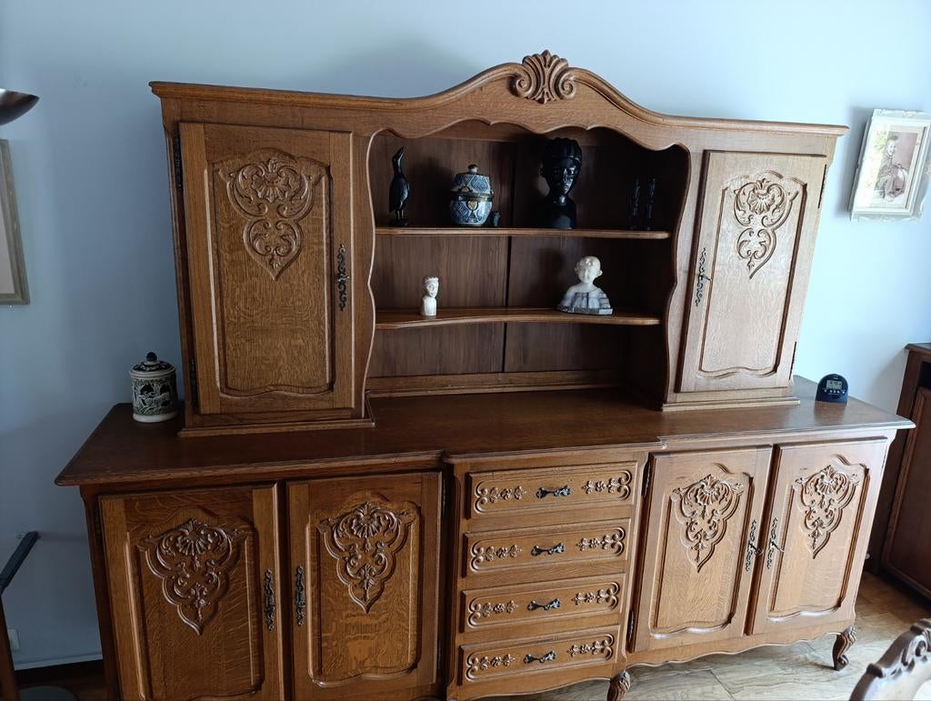 Salle à manger complète Louis XV en chêne, Maison & Meubles, Armoires | Buffets, Enlèvement