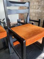 Vintage tafel met 5 stoelen 1970, Gebruikt, Ophalen of Verzenden