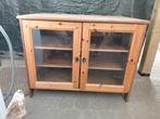 Meuble en pin vitré, Maison & Meubles, Armoires | Vitrines, Enlèvement, Comme neuf, Pin