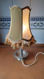 LAMPE VINTAGE EN ETAIN 98% ABAT-JOUR VESSIE DE PORC & VELOUR, Antiquités & Art, Antiquités | Étain, Enlèvement ou Envoi