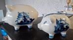 2 delfts blauw spaarvarkens, Ophalen