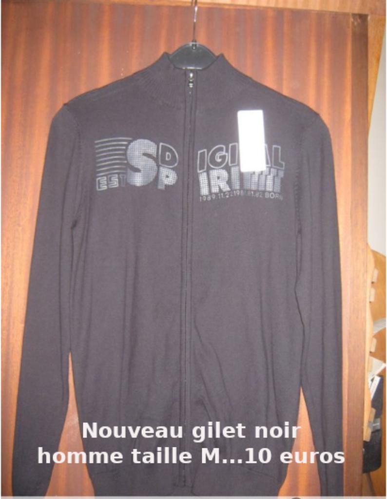 Nouveau gilet noir homme taille M, Enlèvement ou Envoi, Neuf, Taille 48/50 (M), Noir