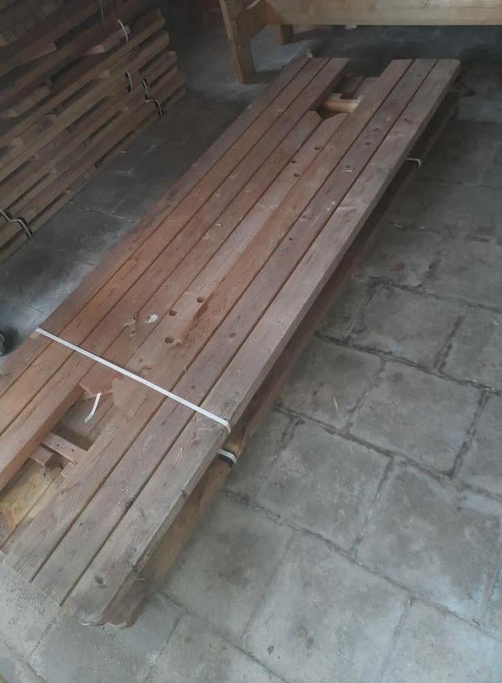 Picknicktafel 240 cm opknappertje, Tuin en Terras, Picknicktafels, Zo goed als nieuw, Hout, Ophalen