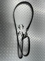 Halsband zwart 2X50cm + leiband 2X100cm, Nieuw, Ophalen of Verzenden
