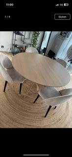 Ronde eettafel - eikenhout, Huis en Inrichting, Tafels | Eettafels, Ophalen, Eikenhout