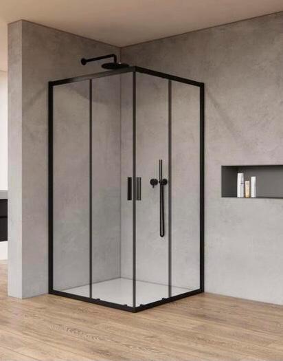 Douchecabine zwart 90x90 cm - Antikalk Nano Coating - Nieuw, Doe-het-zelf en Bouw, Sanitair, Nieuw, Douche, Ophalen