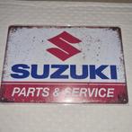 Bordje SUZUKI PARTS& SERVICE  20cmx30cm, Ophalen of Verzenden, Nieuw, Reclamebord