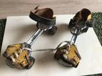 Vintage strap-on rolschaatsen uit 1980, Ophalen of Verzenden, Verstelbaar, Gebruikt
