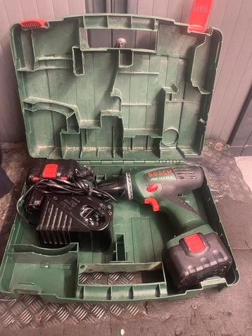 ❇️’BOSH’ Vijs machine-/2Batterijen-/Oplader-/Koffer-/14,4v❇️, Enlèvement