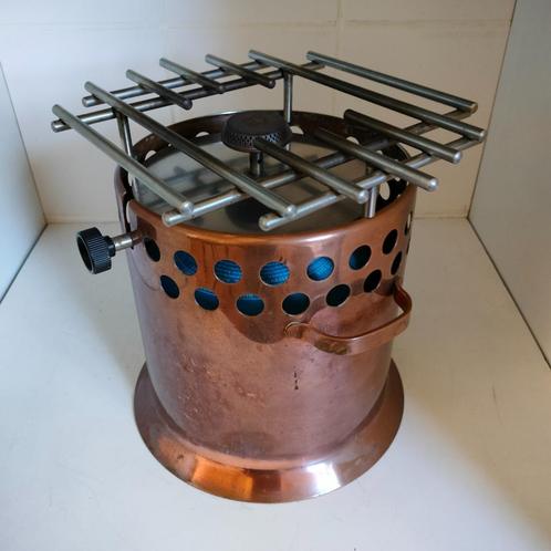 Originele vintage koperen brander op gas. Kookgerief., Caravans en Kamperen, Overige Caravans en Kamperen, Gebruikt, Ophalen