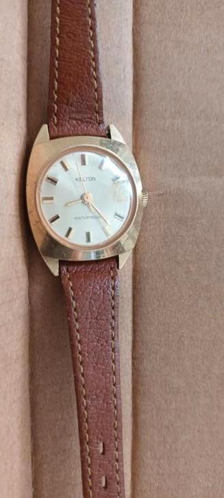 ⌚ Oud mooi Kelton waterdicht verguld dameshorloge, Handtassen en Accessoires, Horloges | Dames, Gebruikt, Polshorloge, Overige merken