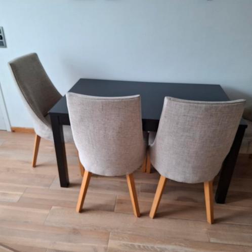 Uitschuifbare tafel en 6 stoelen, Huis en Inrichting, Complete eetkamers, Gebruikt, Ophalen