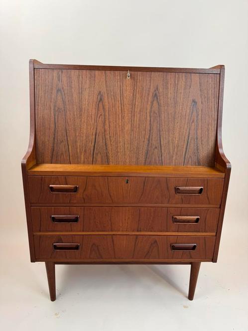 Deense Teak Secretaire, Gunnar Nielsen Tibergaard, Huis en Inrichting, Kasten | Secretaires, Gebruikt, Ophalen