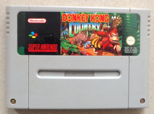 Donkey Kong Country 1 voor de Europese Super Nintendo, Consoles de jeu & Jeux vidéo, Jeux | Nintendo Super NES, Utilisé, Enlèvement ou Envoi