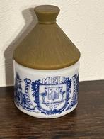 Honingpot MELI Adinkerke, Opaline glas blauwe bedrukking, Ophalen, Gebruikt
