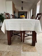 Table à manger en bois massif avec 4 chaises assorties, Maison & Meubles, Tables | Tables à manger, 150 à 200 cm, Cinq personnes ou plus