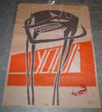 moderne schilderkunst, gestileerde wolf, grafische kunst, Antiek en Kunst, Ophalen of Verzenden