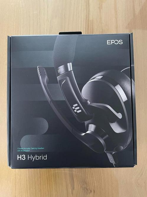 EPOS H3 Hybrid Gaming Headset, Computers en Software, Headsets, Zo goed als nieuw, Over-ear, Gaming headset, Inklapbare microfoon
