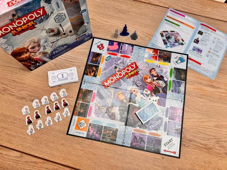 Monopoly junior in goede staat Frozen, Hobby en Vrije tijd, Gezelschapsspellen | Bordspellen, Gebruikt, Drie of vier spelers, Ophalen of Verzenden