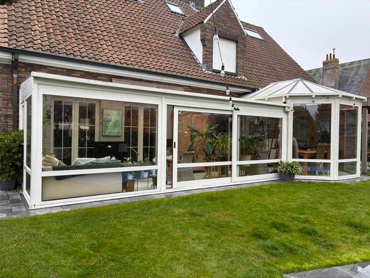Gratis hoog rendement glas uit onze veranda., Tuin en Terras, Overkappingen, Zo goed als nieuw, Veranda, Ophalen
