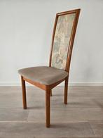 6 Solide Teak eetkamerstoelen Vintage, Huis en Inrichting, Ophalen, Gebruikt, Stof, Vijf, Zes of meer stoelen