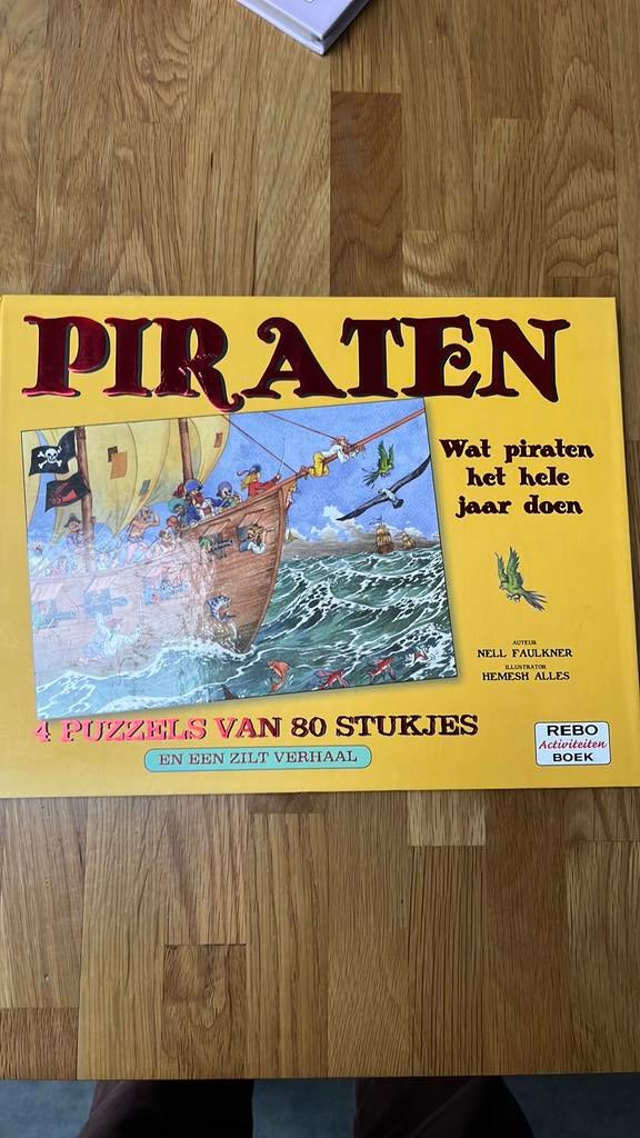 Puzzel piraten 4x80 stukjes, Ophalen, Zo goed als nieuw