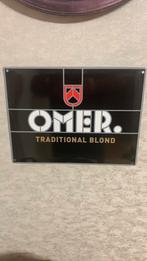 Omer metalen bierbord, reclamebord 40x30, Ophalen, Zo goed als nieuw
