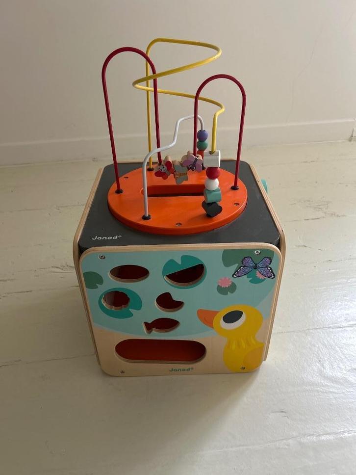 Janod Houten activiteitenblok Maxi looping Multiactiviteiten, Kinderen en Baby's, Speelgoed | Houten speelgoed, Zo goed als nieuw