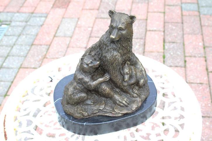 Bronzen beer 3 gesigneerd, MILO, Antiek en Kunst, Antiek | Brons en Koper, Brons, Ophalen