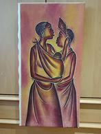 2 toiles africaines, Antiek en Kunst, Kunst | Beelden en Houtsnijwerken, Ophalen