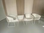 Set 4 witte armstoelen/kuipstoelen, nieuw, perf staat, Huis en Inrichting, Ophalen, Nieuw, Kunststof, Modern