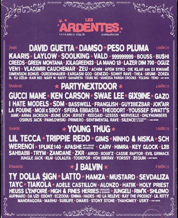 2 pass 4 jours Les Ardentes 2025, Tickets & Billets, Deux personnes, Juillet