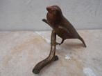 antiek beeldje  vogeltje op tak   TH DE MUNCK  brons, Ophalen of Verzenden